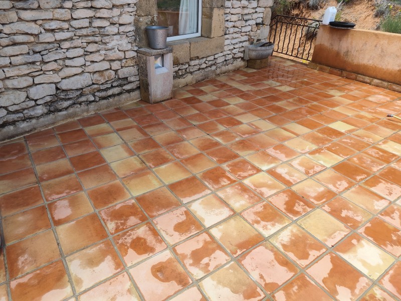 Rénovation Terrasse en Terres Cuites au Tholonet dans le Pays d'Aix en Provence 